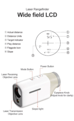 VM-Min+ 6X Multi-Color Laser Rangefinder with Angle Measurement - Image 5